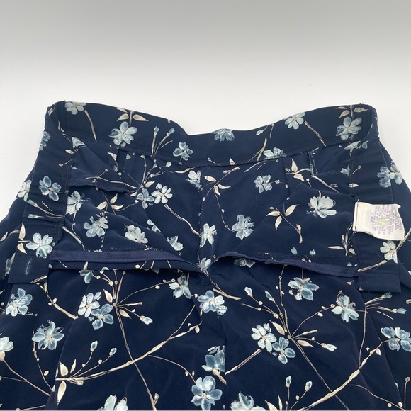 Koret Vintage Midi Skirt Womens Size 14 Blue Floral Pockets Boho Hippie - Picture 6 of 14